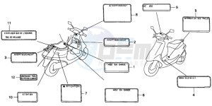 SA50 drawing CAUTION LABEL