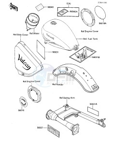 VN 700 A [LTD] (A1) [LTD] drawing LABELS