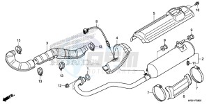 TRX420FM1H TRX420 ED drawing EXHAUST MUFFLER