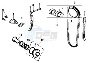 XS 125 drawing CHAIN / CHAIN TENSIONER / CHAIN GUIDE