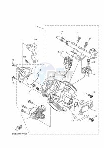 YFM700FWBD KODIAK 700 EPS (B5KJ) drawing THROTTLE BODY ASSY 1