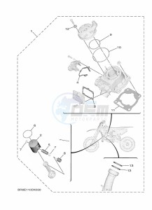 YZ65 (BR8F) drawing PISTON REBUILT KIT