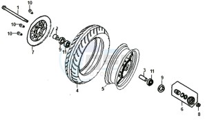 ALLO 50 45KMH (L8 L9) EU EURO4 drawing FRONT WHEEL