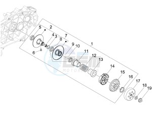 Carnaby 250 4t ie e3 drawing Driven pulley