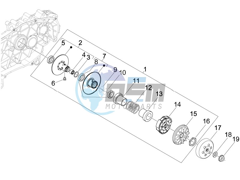 Driven pulley