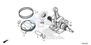 CRF450R Europe Direct - (ED) drawing CRANKSHAFT/PISTON