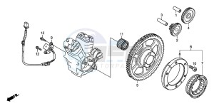 XL700VA drawing PULSE GENERATOR/ STARTING CLUTCH