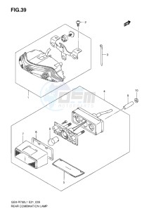 GSX-R750 drawing REAR COMBINATION LAMP