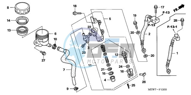 RR. BRAKE MASTER CYLINDER