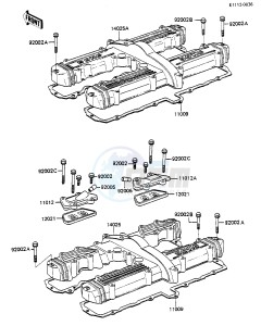 ZX 750 A [GPZ 750] (A1-A2) [GPZ 750] drawing CYLINDER HEAD COVER