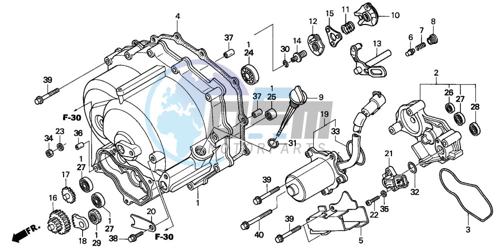 FRONT CRANKCASE COVER (TRX250TE)