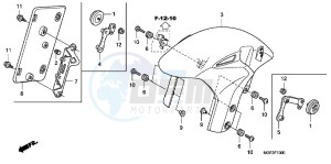 VFR1200FD VFR1200F UK - (E) drawing FRONT FENDER