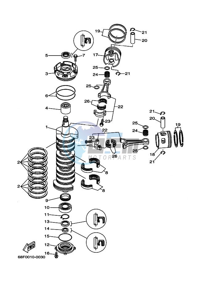 CRANKSHAFT--PISTON