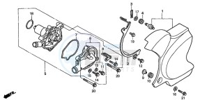 VT750CD3 drawing WATER PUMP