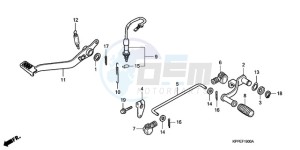 CBR125RWA Europe Direct - (ED / WH) drawing PEDAL