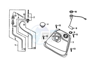 SYMPHONY SR 50 (L8) EU drawing FUEL TANK /  FUEL GAUGE