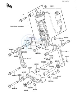 ZX 550 A [GPZ] (A1-A3) [GPZ] drawing REAR SUSPENSION