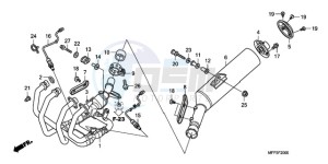 CB13009 Australia - (U / MME TWO) drawing EXHAUST MUFFLER