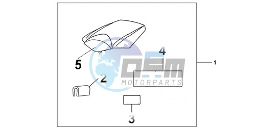 REAR SEAT COWL PEARL SIREN BLUE