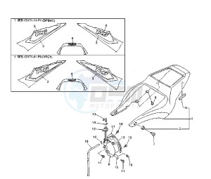 YZF R6 600 drawing SIDE COVER MY01