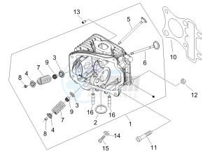 Fly 50 4t (NSE1000U03) drawing Cilinder head unit - Valve