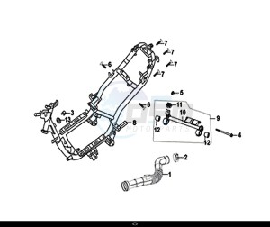 ORBIT II 50 (45 KM/H) (AE05W8-EU) (L8-M0) drawing FRAME BODY ENGINE MOUNT