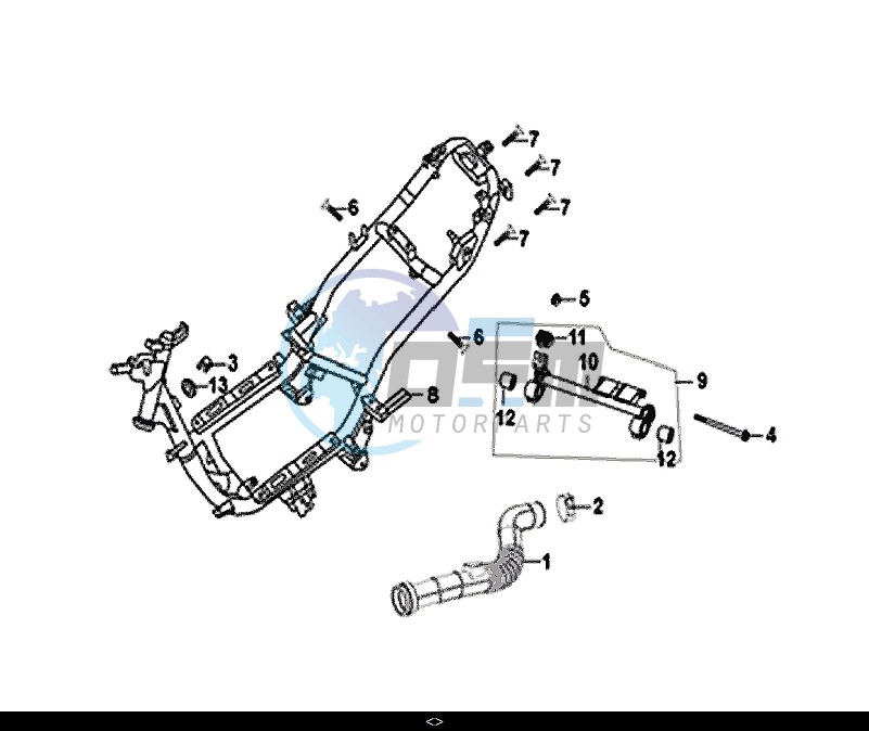 FRAME BODY ENGINE MOUNT