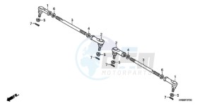 TRX250XA Europe Direct - (ED) drawing TIE ROD