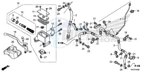 TRX420FA1G TRX420 Europe Direct - (ED) drawing FRONT BRAKE MASTER CYLINDER