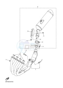 FZ8-SA 800 FZ8-S ABS (1BDA 1BDB) drawing EXHAUST