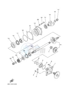 YXR700F YXR7FB RHINO 700 (1RB2 1RB3 1RB4 1RB5) drawing MIDDLE DRIVE GEAR