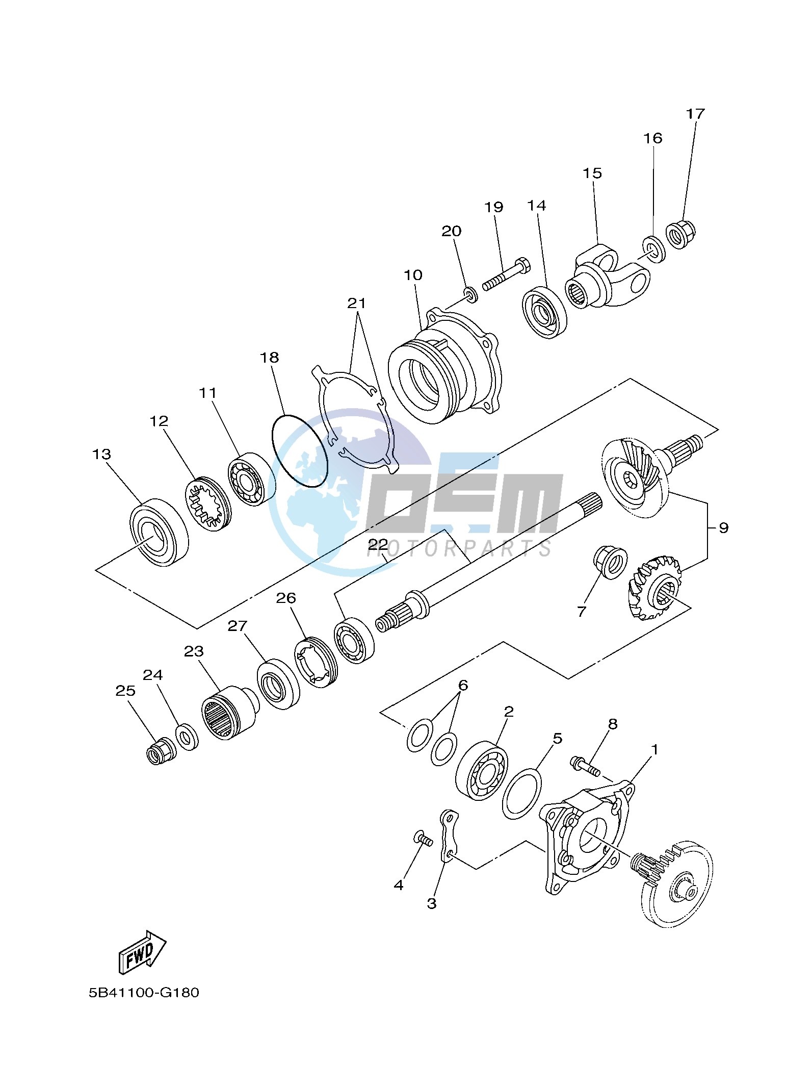 MIDDLE DRIVE GEAR