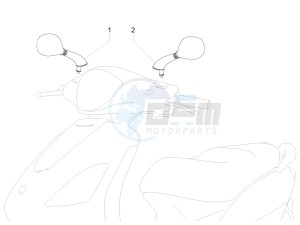 Fly 150 4T 3V ie (APAC) drawing Driving mirror/s