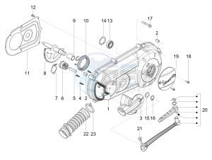 SXL 150 4T 3V CARB drawing Crankcase cover - Crankcase cooling