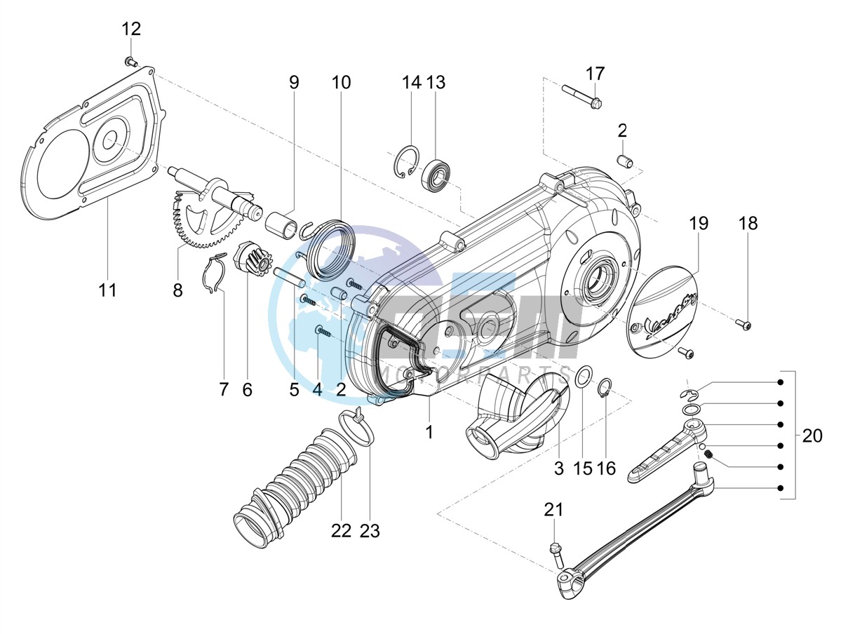 Crankcase cover - Crankcase cooling