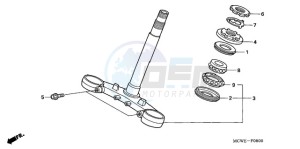 VFR8009 UK - (E / MME) drawing STEERING STEM