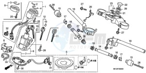 CBR600RA9 Korea - (KO / ABS) drawing HANDLE PIPE/TOP BRIDGE