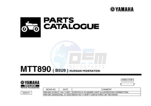 TRACER 9 MTT890 (B5U9) drawing Infopage-1