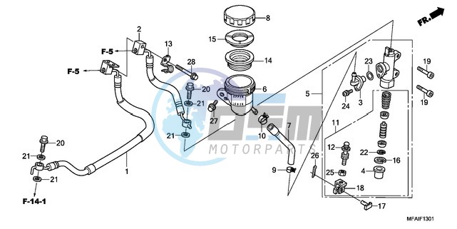 REAR BRAKE MASTER CYLINDER (CBF1000A/T/S)