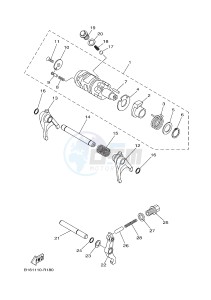 YFM700FWAD GRIZZLY 700 (2UDD) drawing SHIFT CAM & FORK