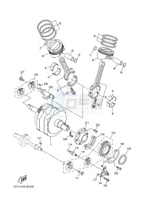 XV1900A MIDNIGHT STAR (1CR3) drawing CRANKSHAFT & PISTON