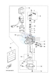 NS50 AEROX (1PH3 1PH3 1PH3) drawing CARBURETOR