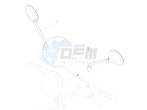 GTS SUPER- SUPER SPORT 150 4T 3V IE ABS E3-E4 (APAC) drawing Driving mirror/s