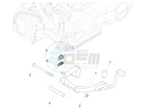 Liberty 150 iGET 4T 3V ie ABS (NAFTA) drawing Stand/s