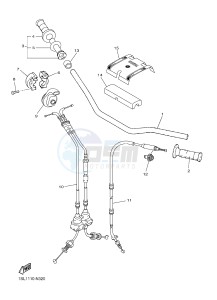 YZ450F (1SL1 1SL2 1SL3 1SL4) drawing STEERING HANDLE & CABLE