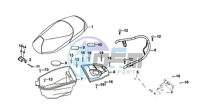 SEAT REAR GRIP / ALLO 50 (25 KM/H) (AJ05WA-NL) (L8-M0)