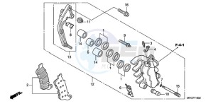 CB600FA9 Spain - (SP / ABS 25K) drawing L. FRONT BRAKE CALIPER (CB600FA/FA3)