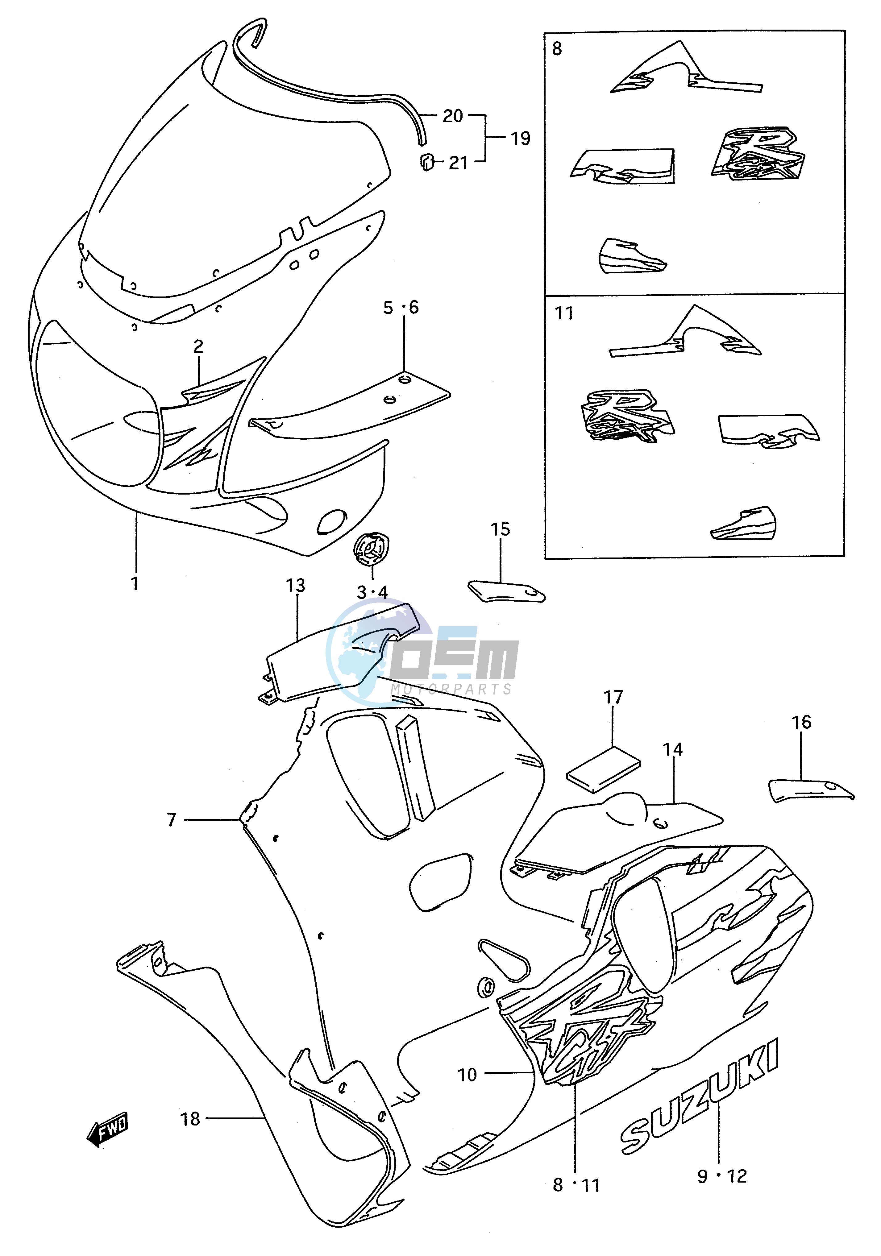 COWLING BODY (MODEL R M18)