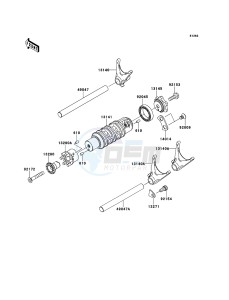 VERSYS_ABS KLE650DDF XX (EU ME A(FRICA) drawing Gear Change Drum/Shift Fork(s)