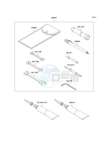 VN 1600 B [VULCAN 1600 MEAN STREAK] (B6F-B8FA) B7F drawing OWNERS TOOLS